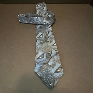 Envoy Limited Edition NeckTie Abstract Design Blue Triangle